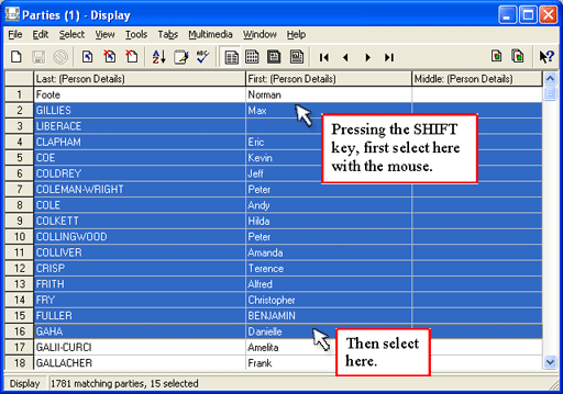 Selecting consecutive records
